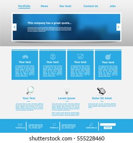 Modern website design for business, vector illustration