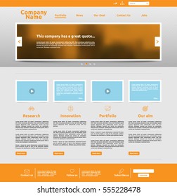 Modern website design for business, vector illustration