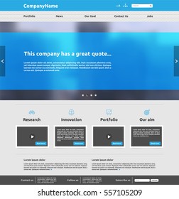 Modern website design for business, vector illustration
