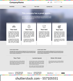 Modern website design for business, vector illustration