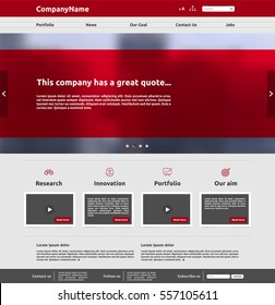 Modern website design for business, vector illustration