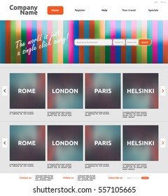 Modern website design for business, vector illustration