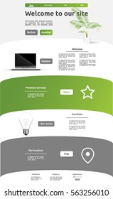 Modern website design for business, vector illustration