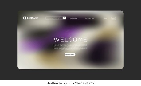 Modern website design with elegant blurred background creates a professional welcoming experience online