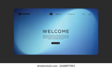 Diseño de Sitio web moderno que muestra una página de aterrizaje acogedora con fondo degradado y navegación simple