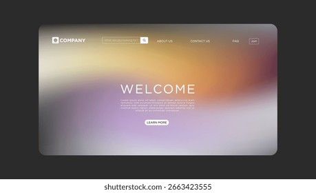 Diseño de Sitio web moderno con colores pastel suaves da la bienvenida a los visitantes a contenido Explore y aprender más en línea