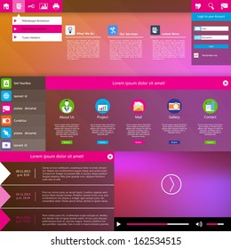 Modern website design template. Metro style