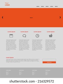 Modern website design template. Responsive landing page