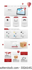 Modern website elements, vector illustration