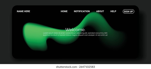 A modern website header design featuring 