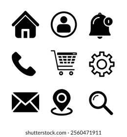 Modern Website Icon Set - High-Quality Icons for Web Design