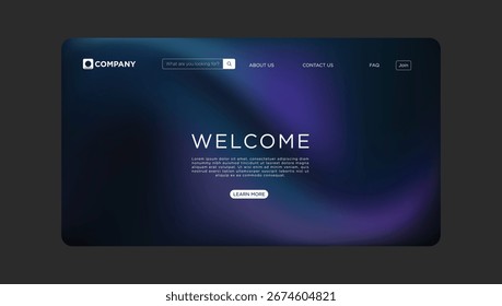 Modern website interface design welcomes users with a clean, elegant layout and smooth navigation