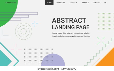 Modern website landing page template