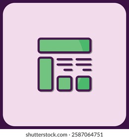 Modern Website Layout Icon Design Element