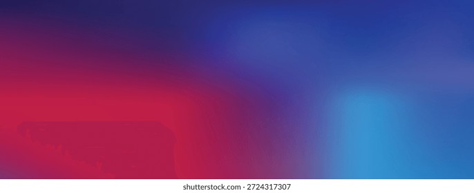 Modern website mockup featuring amaranth purple and royal blue gradient background with azure blue shapes