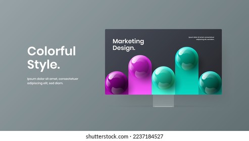 Modern website screen design vector layout. Unique computer display mockup site template.