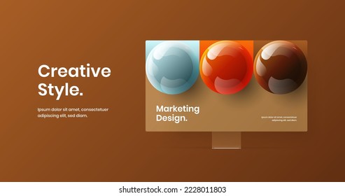 Modern website screen vector design template. Clean display mockup web project illustration.