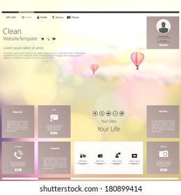 Modern Website Template  Bokeh vintage Style