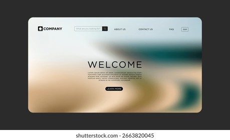 Modelo de site moderno com design limpo e mensagem de boas-vindas para a agência de negócios ou criativa