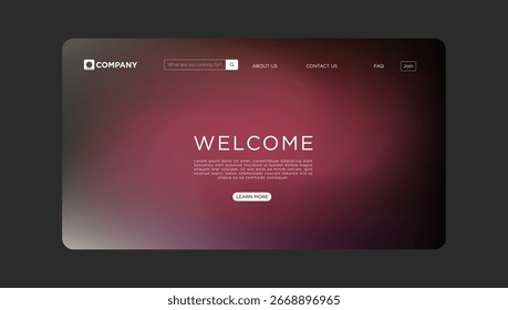 Modern website template design with clean layout and professional aesthetic for creative business startup
