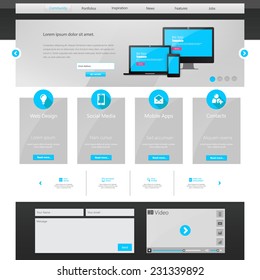Modern website template design vector illustration