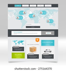 Modern website template design. Vector Eps 10