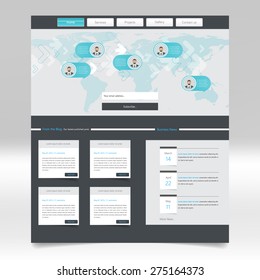 Modern website template design. Vector Eps 10