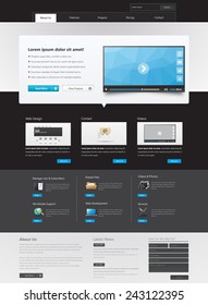 Modern Website template in editable vector format 