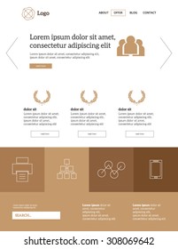 modern website template gold