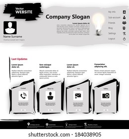 Modern Website Template minimalistic design