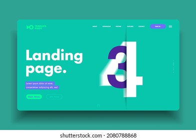 Modern website template for websites, landing page or apps.