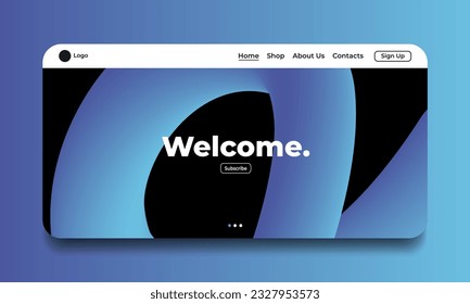 Modern website template for websites, landing page or apps.