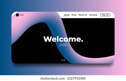 Modern website template for websites, landing page or apps.