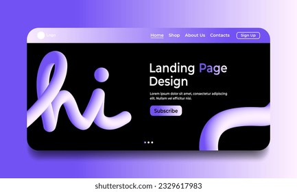 Modern website template for websites, landing page or apps.