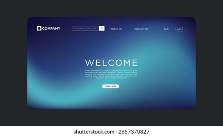 Modern website template with welcome message and search bar for online business growth