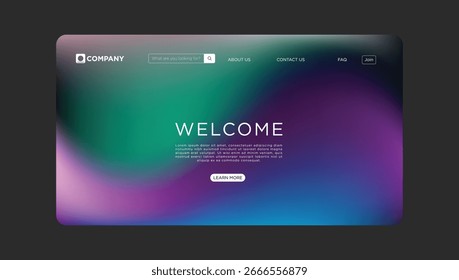 La moderna Plantilla de Sitio web da la bienvenida a los visitantes con un diseño elegante y una combinación de colores vibrantes