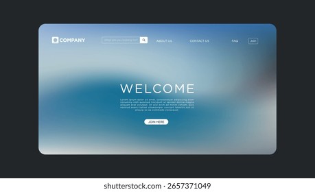 Moderna Plantilla de Sitio web con mensaje de bienvenida y navegación fácil de usar para negocios en línea