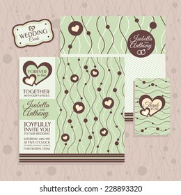 Modern wedding card vector illustration