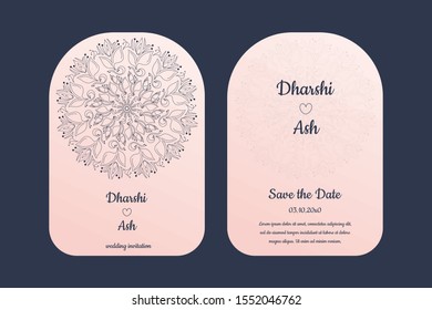 Modern Wedding cards / invitation - floral pattern with new color combinations - fully editable eps 10 format 