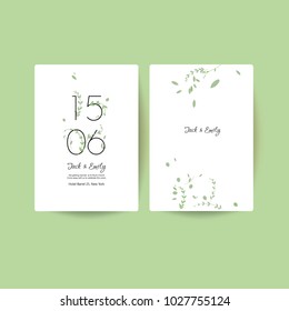 Modern Wedding Collection. Spring ornament concept. Wedding invite flyer. Wedding invite poster. 