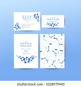 Modern Wedding Collection. Spring ornament concept. Wedding invite flyer. Wedding invite poster. 