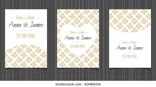Modern Wedding invitation with a abstract design.