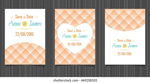 Modern Wedding invitation with a abstract design.