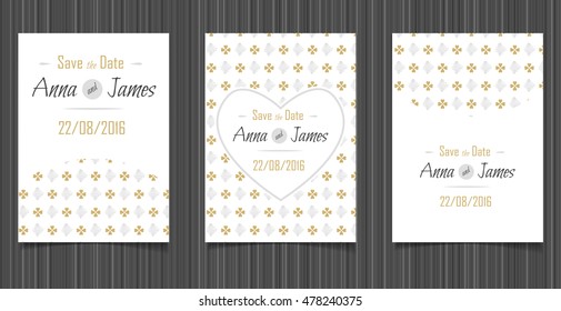 Modern Wedding invitation with a abstract design.