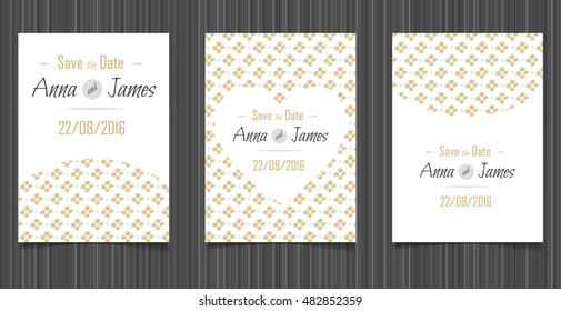 Modern Wedding invitation with a abstract design.