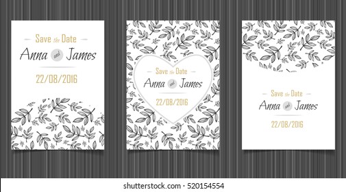 Modern Wedding invitation with a abstract design.
