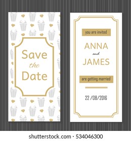 Modern Wedding invitation with a abstract design.