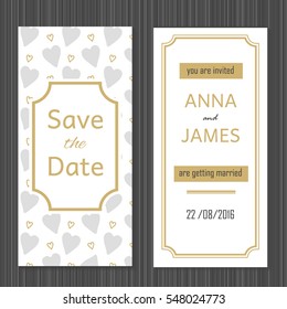 Modern Wedding invitation with a abstract design.