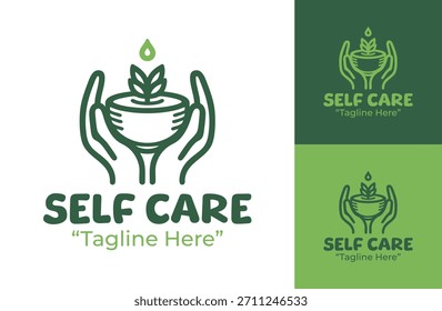 Un logotipo de bienestar moderno que enfatiza la comodidad y el bienestar personal, adecuado para marcas de cuidado personal y productos de estilo de vida.