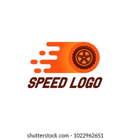 Modern Wheel in Fire flame logo design vector template. Car logo.